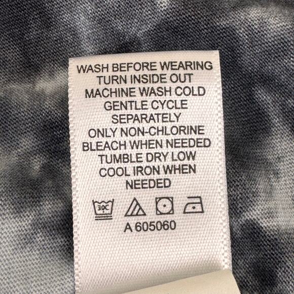 LOGO by Lori Goldstein Women’s Tie Dyed Print Blue Gray T-Shirt Cardigan Top 2X - Picture 8 of 13